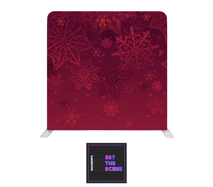 Red Snowflakes Pillowcase Backdrop Cover