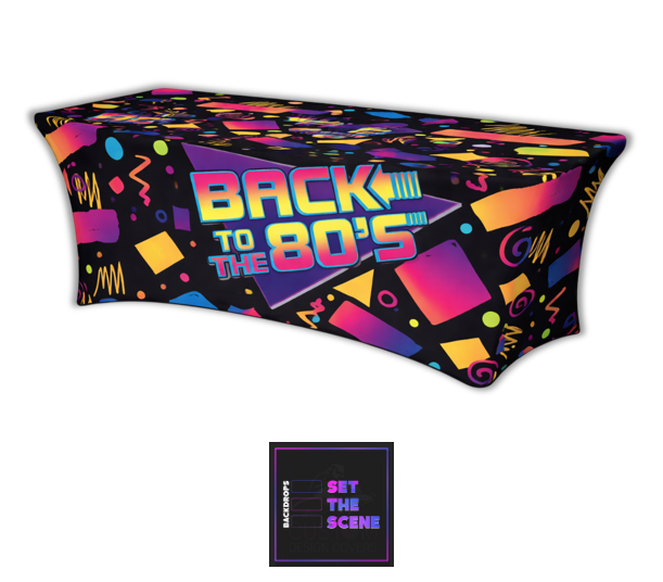 Back To The 80's Lycra Table Cover