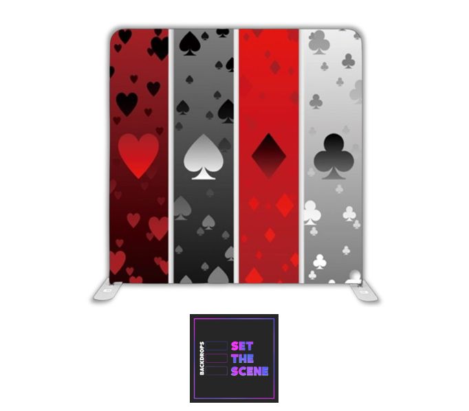 Card Suits Pillowcase Backdrop Cover