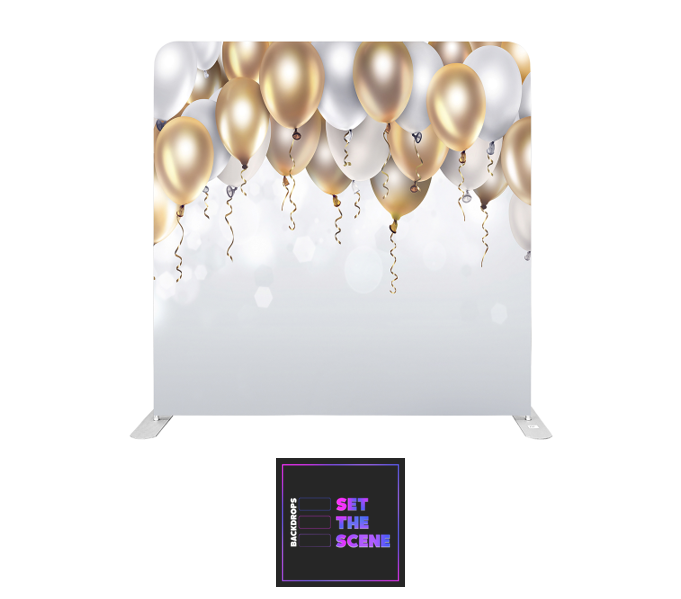 Golden Balloons Pillowcase Backdrop Cover