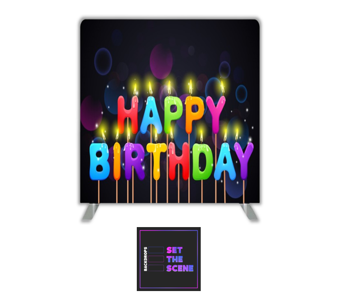 Birthday Candles Pillowcase Backdrop Cover