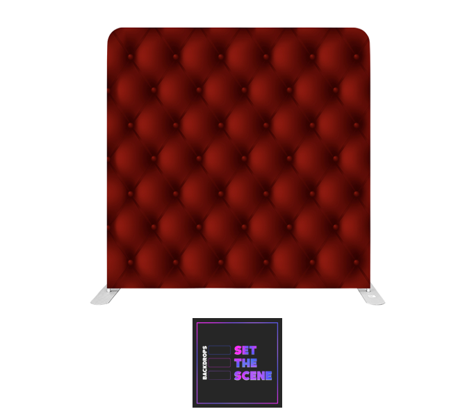 Deep Red Chesterfield Pillowcase Backdrop Cover