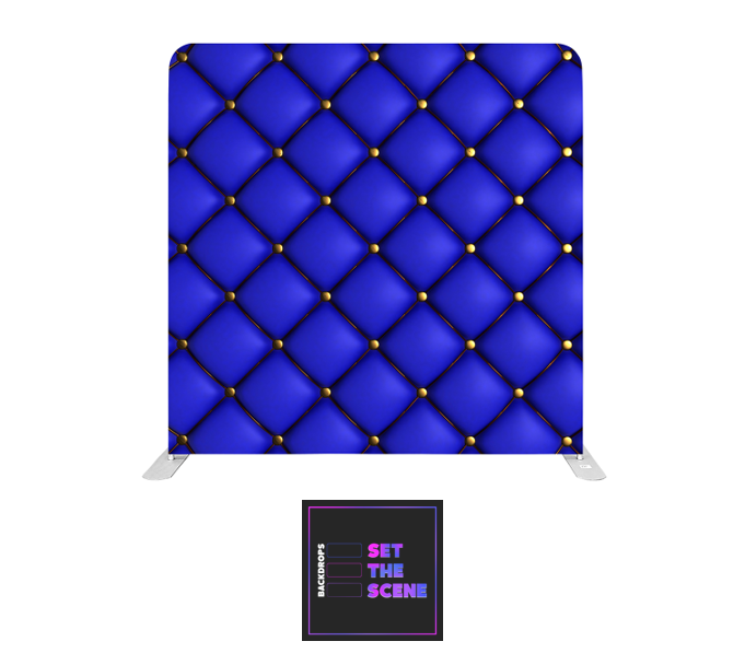 Blue Chesterfield Pillowcase Backdrop Cover