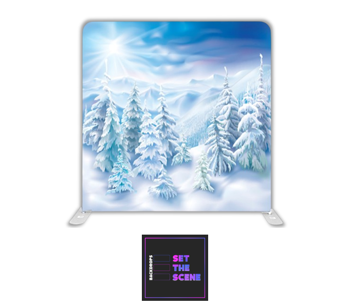 Winter Mountains Pillowcase Backdrop Cover