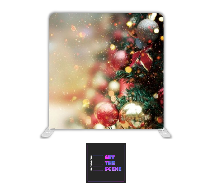 Bokeh Christmas Tree Pillowcase Backdrop Cover