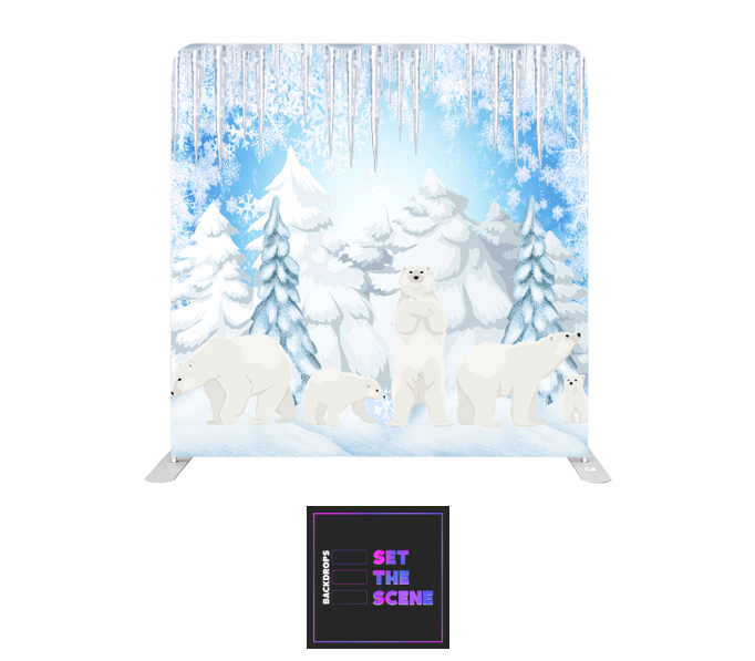 Polar Bears Pillowcase Backdrop Cover