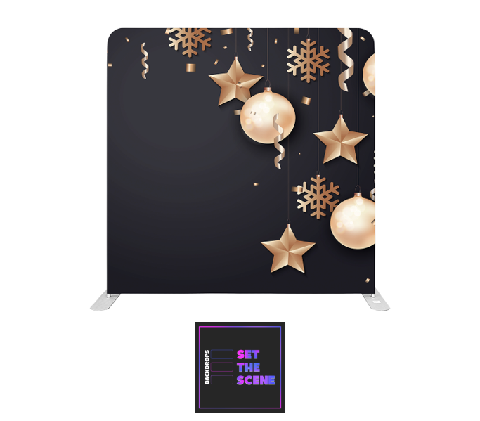 Baubles and Snowflakes Pillowcase Backdrop Cover