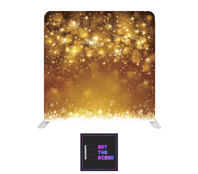 Golden Snowflakes Pillowcase Backdrop Cover