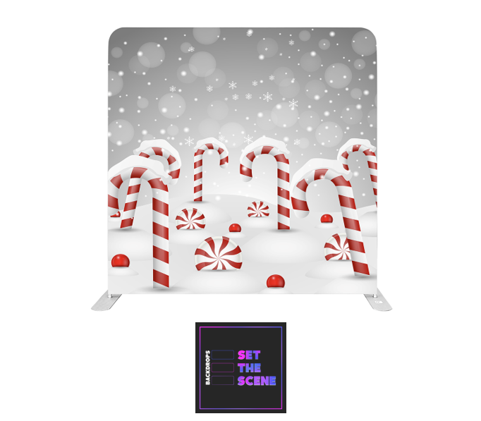 Candy Canes Pillowcase Backdrop Cover
