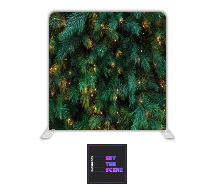 Christmas Garland Lights Pillowcase Backdrop Cover