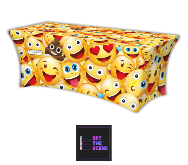 Emoji Lycra Table Cover