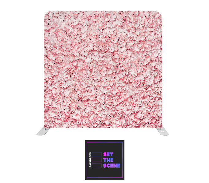 Pink Floral Pillowcase Backdrop Cover