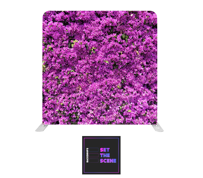 Purple Flowers Pillowcase Backdrop Cover