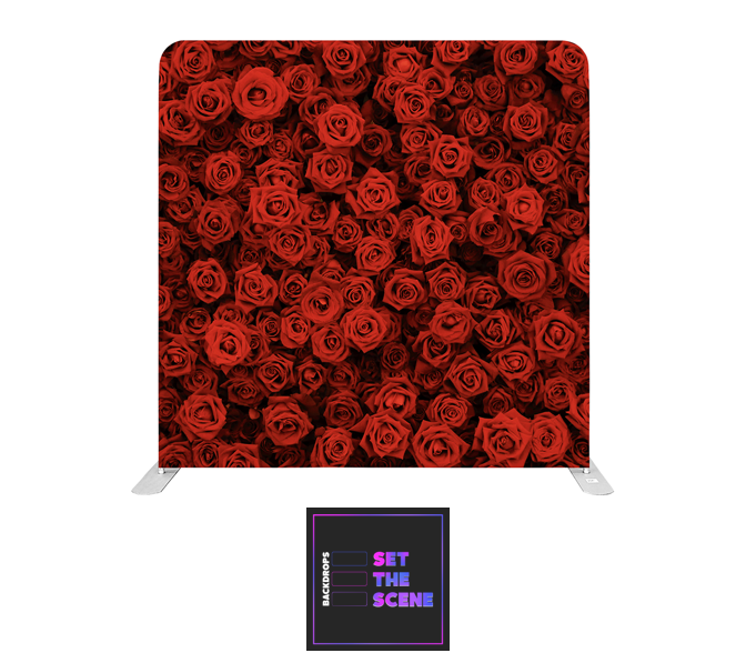 Red Roses Pillowcase Backdrop Cover