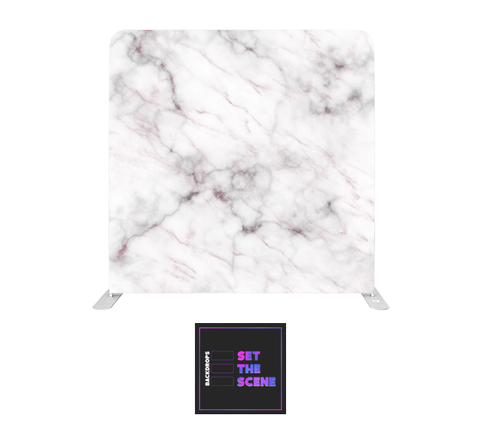 White Marble Effect Pillowcase Backdrop Cover