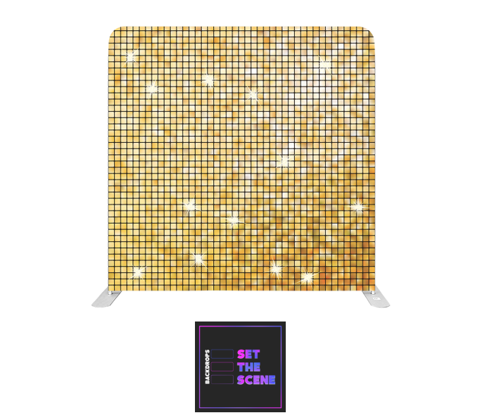 Golden Mirror Wall Effect Pillowcase Backdrop Cover