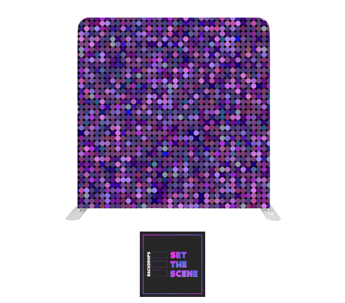 Purple Mosaic Effect Pillowcase Backdrop Cover