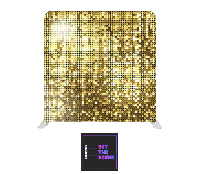 Gold Mirror Wall Effect Pillowcase Backdrop Cover