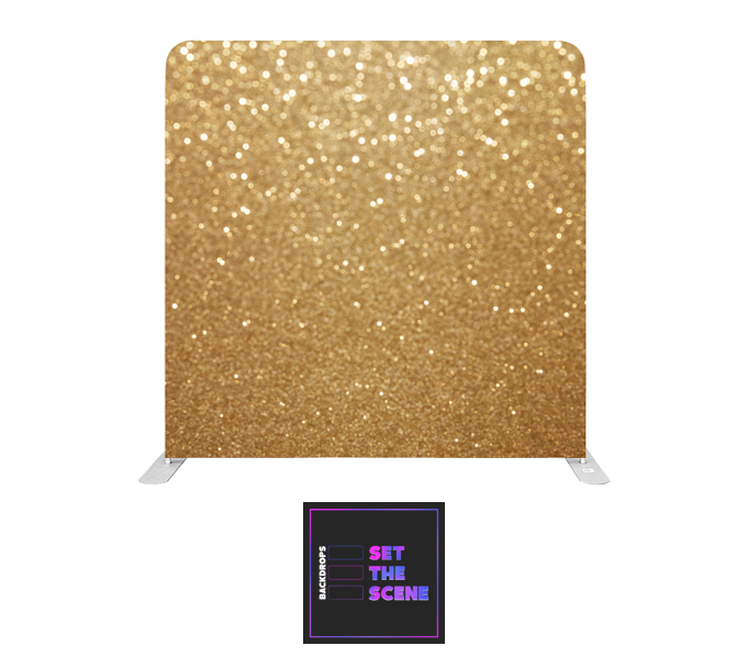 Gold Glitter Effect Pillowcase Backdrop Cover