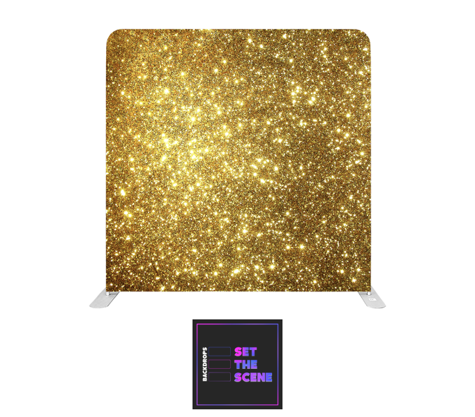 Gold Glitter Effect Pillowcase Backdrop Cover
