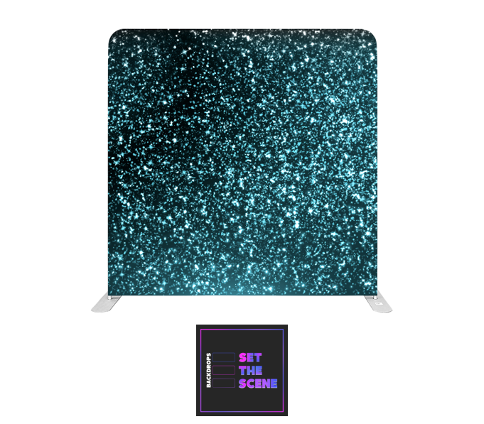 Turquoise Glitter Effect Pillowcase Backdrop Cover