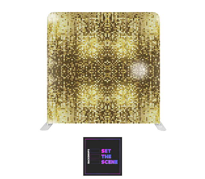 Golden Mirror Wall Effect Pillowcase Backdrop Cover