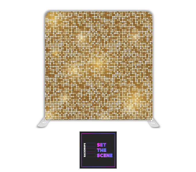 Gold Mirror Wall Effect Pillowcase Backdrop Cover
