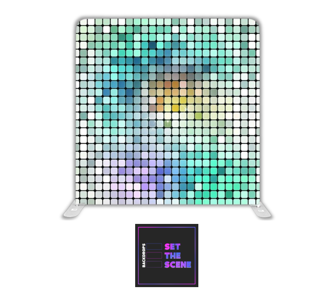 Mermaid Mirror Wall Effect Pillowcase Backdrop Cover