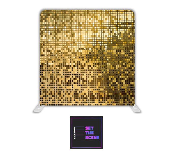 Gold Mirror Wall Effect Pillowcase Backdrop Cover