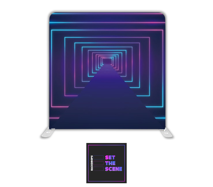 Neon Lines Pillowcase Backdrop Cover