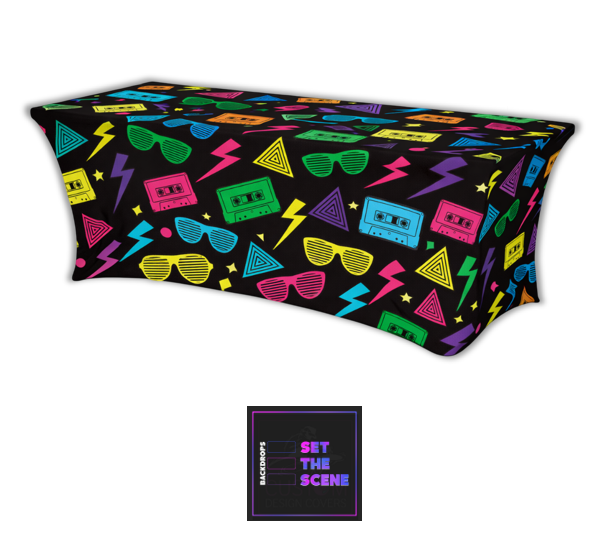 Retro 80's Lycra Table Cover