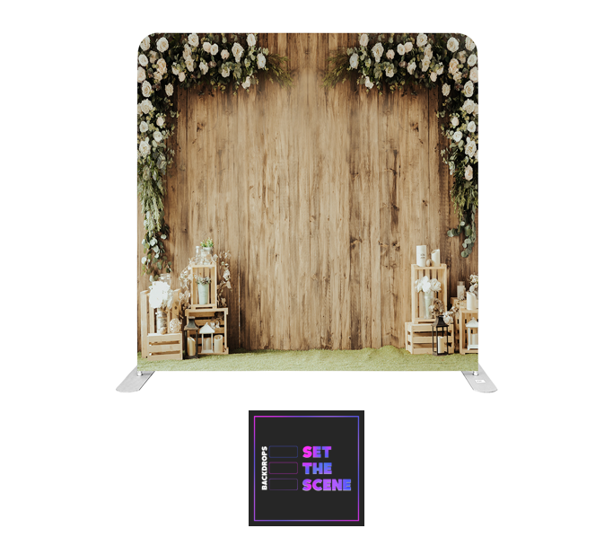 Rustic Wedding Ceremony Effect Pillowcase Backdrop Cover