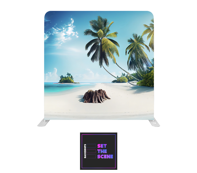 Tropical Beach Pillowcase Backdrop Cover