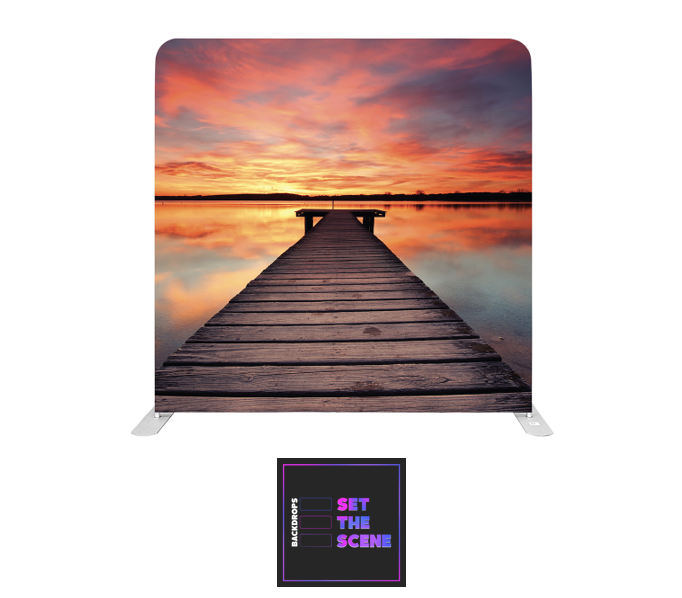 Sunset Jetty Pillowcase Backdrop Cover