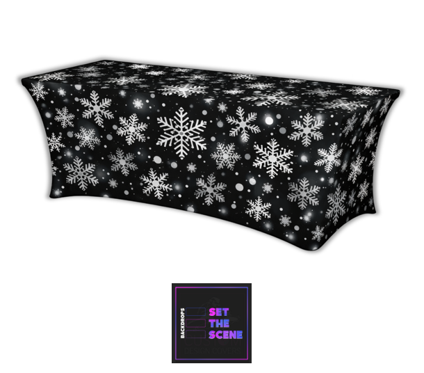 Snowflakes Lycra Table Cover