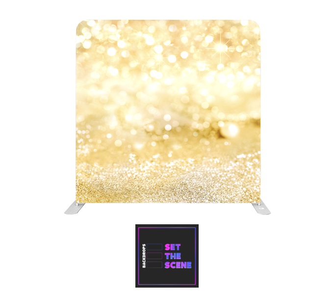 Golden Sparkle Pillowcase Backdrop Cover