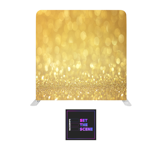 Gold Bokeh Effect Pillowcase Backdrop Cover