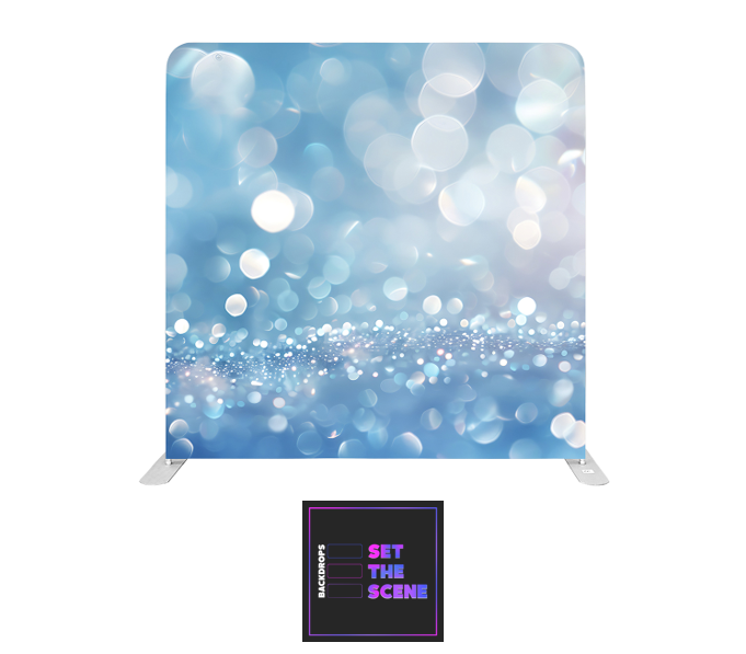Blue Bokeh Pillowcase Backdrop Cover