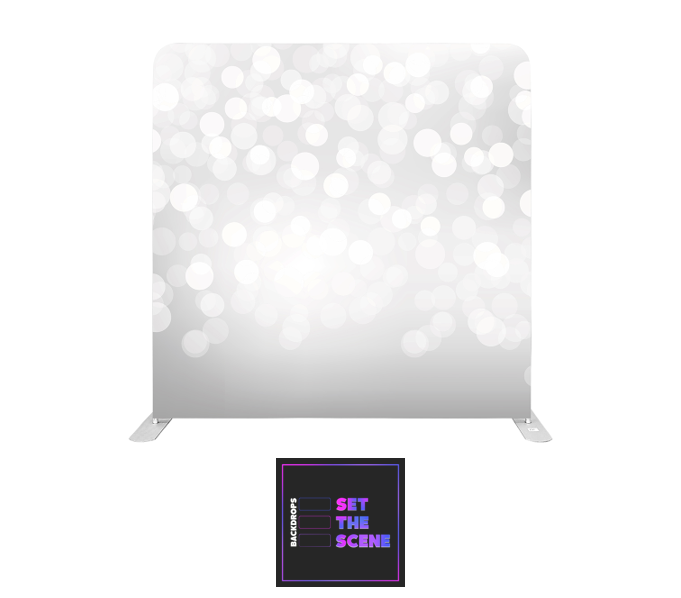 White Bokeh Pillowcase Backdrop Cover