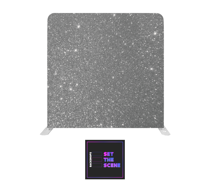 Grey Sparkle Pillowcase Backdrop Cover