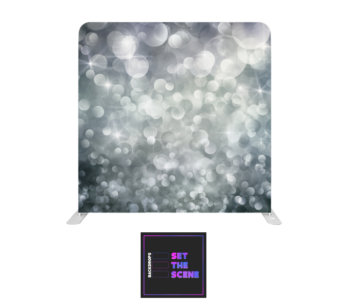 Grey Bokeh Pillowcase Backdrop Cover