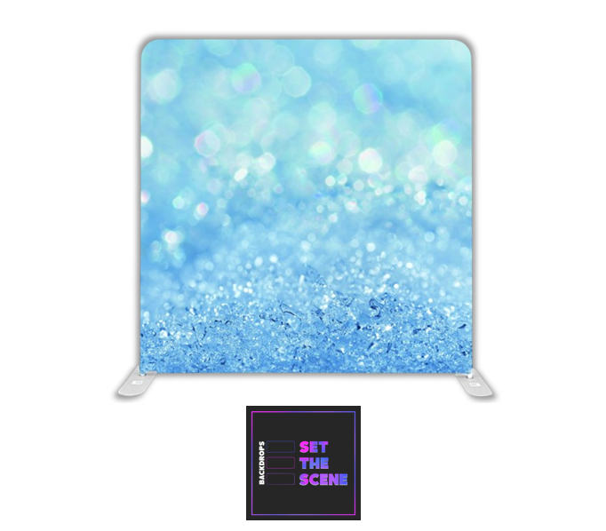 Blue Sparkle Pillowcase Backdrop Cover