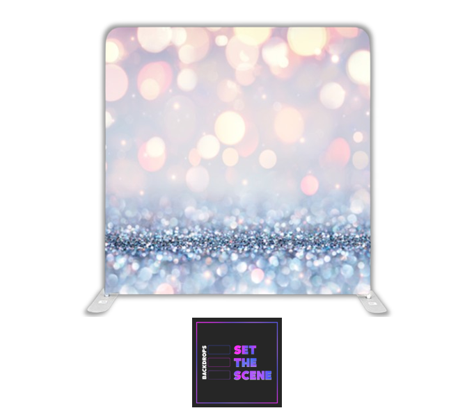 Silver Bokeh Effect Pillowcase Backdrop Cover