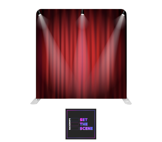 Red Curtain Pillowcase Backdrop Cover