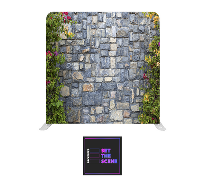 Floral Wall Effect Pillowcase Backdrop Cover