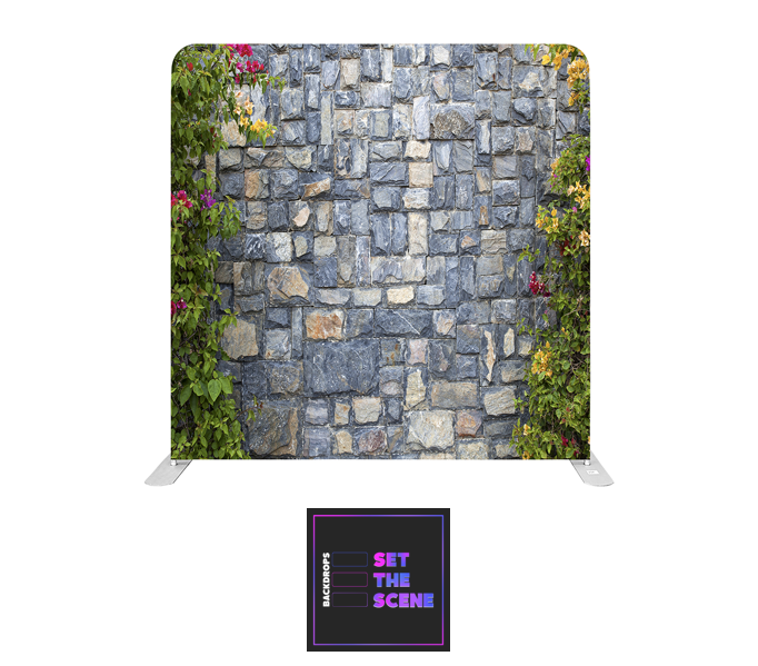 Floral Wall Effect Pillowcase Backdrop Cover