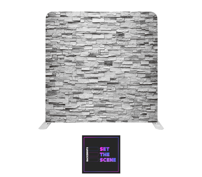 Grey Slate Wall Effect Pillowcase Backdrop Cover