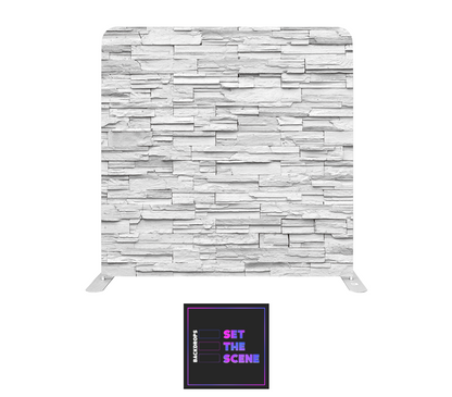 White Slate Wall Effect Pillowcase Backdrop Cover