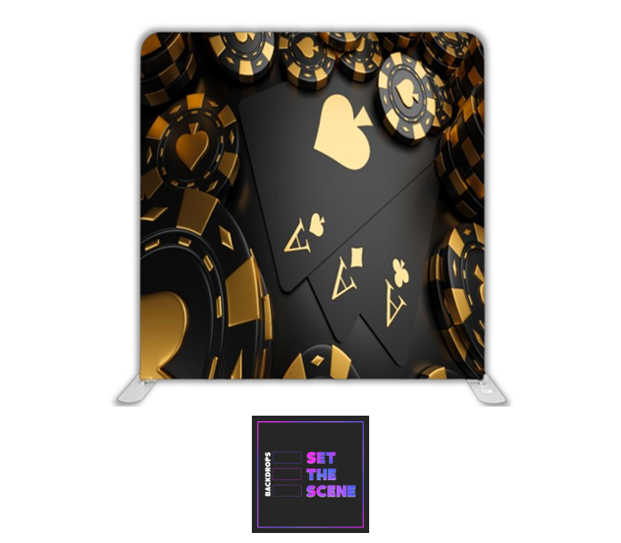 Poker Chips Pillowcase Backdrop Cover