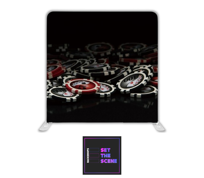 Poker Chips Pillowcase Backdrop Cover